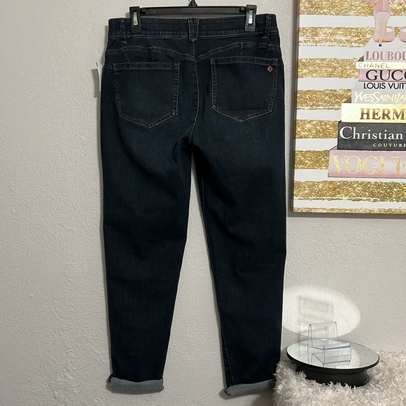 Democracy Ab Solution Ankle Skimmer Jeans Dark Blue Size 12 - Picture 3 of 9